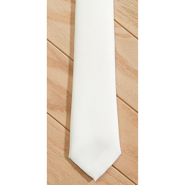 tie-plain-white